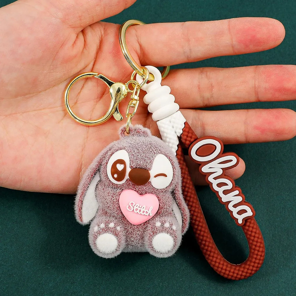Disney Stitch Keychain 5-Pack - Cute Lilo & Stitch Keyrings, Durable Anime Keychains for Women Men Kids, Multi-Color Gift Set