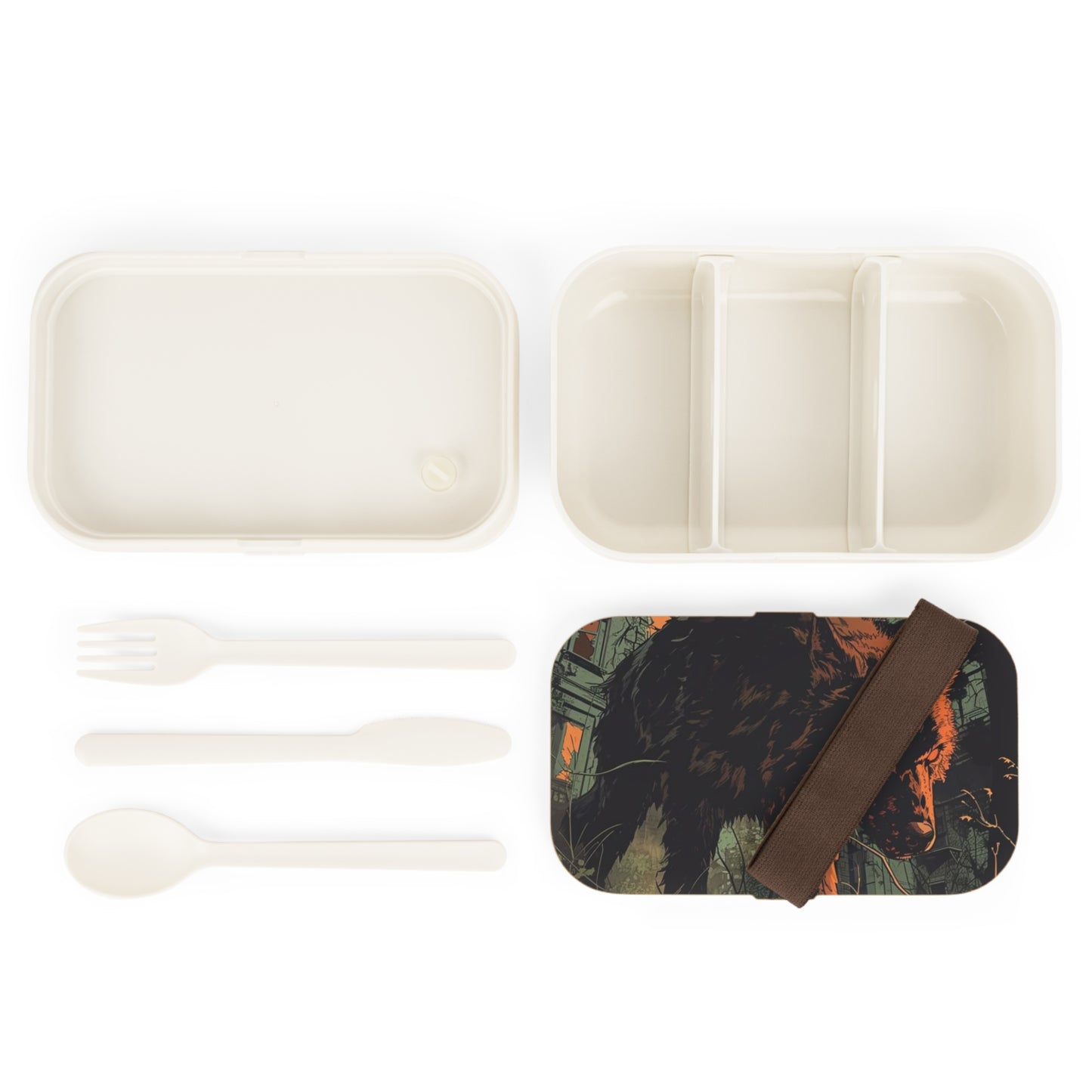 Gothic Wolf Bento Lunch Box - Unique Meal Prep Container