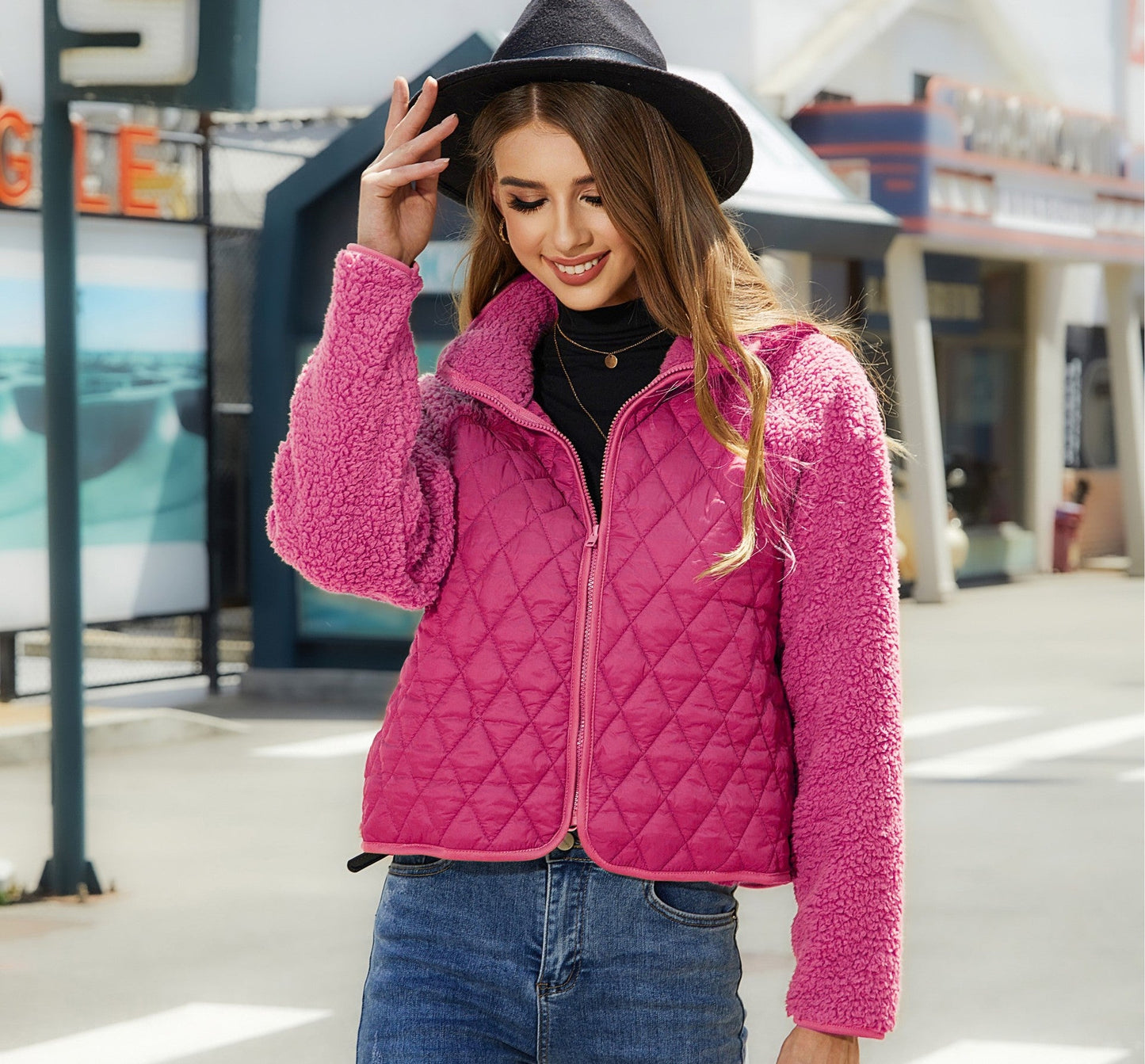 Autumn Winter Women Clothing Cardigan Zipper Long Sleeve Plush