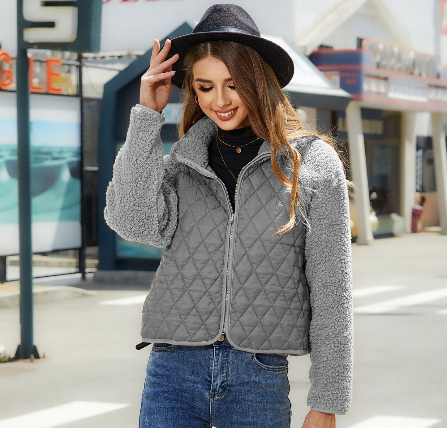 Autumn Winter Women Clothing Cardigan Zipper Long Sleeve Plush