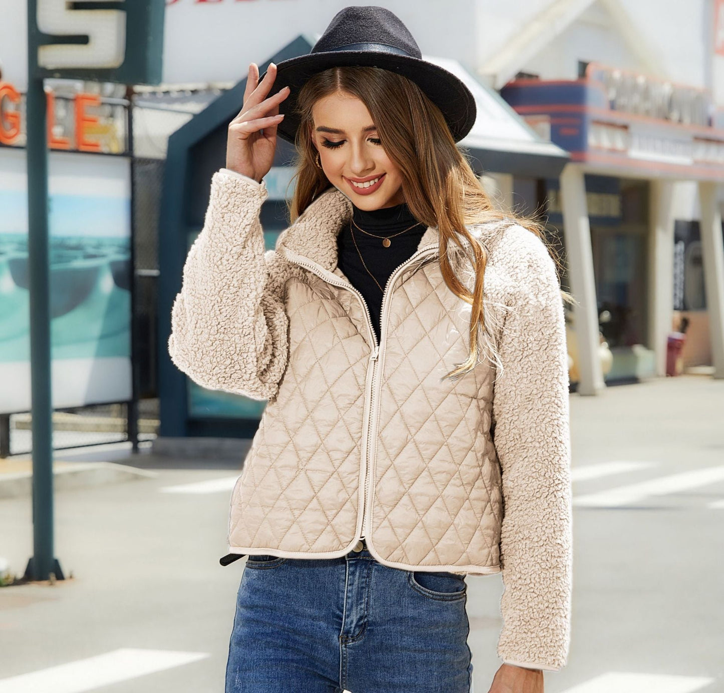 Autumn Winter Women Clothing Cardigan Zipper Long Sleeve Plush