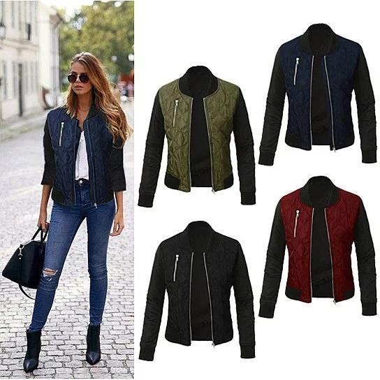 Bomber Jacket In Quilted Satin