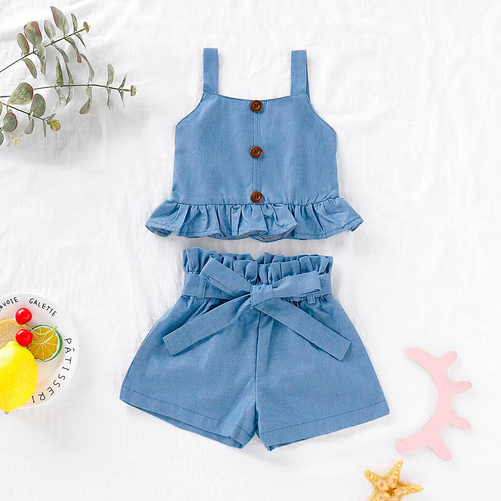 Baby Girl 2 Pc Denim Outfit