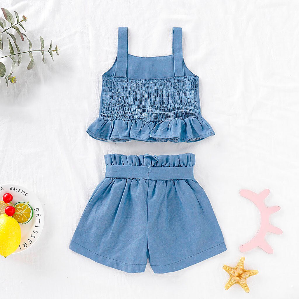 Baby Girl 2 Pc Denim Outfit