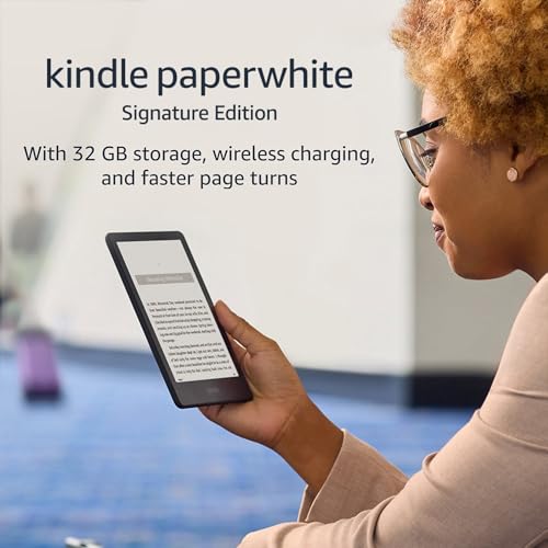 Amazon Kindle Paperwhite Signature Edition (32 GB) – With auto-adjusting front light, wireless charging, 6.8“ display