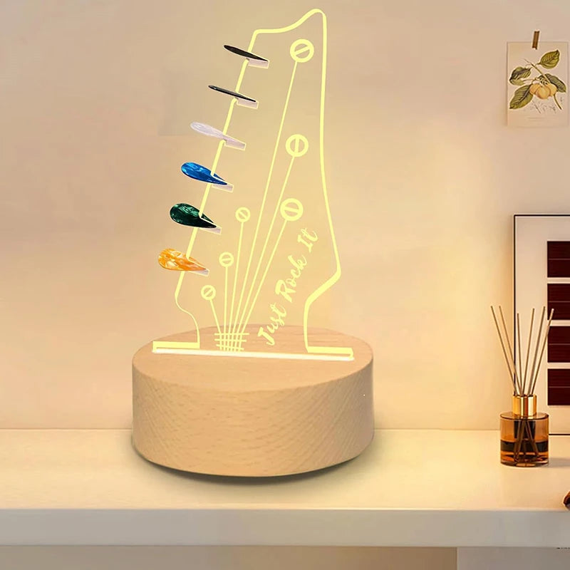 Guitar Pick Case Holder Light Up