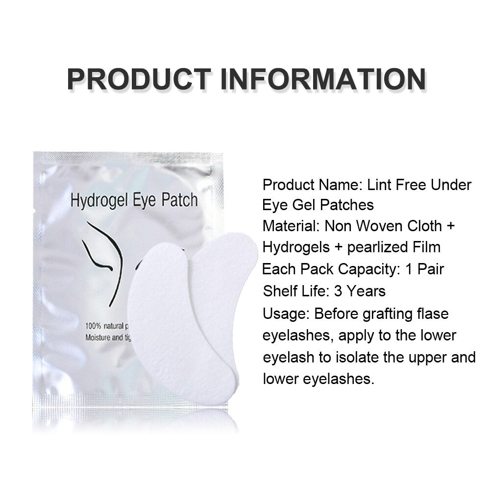 50pairs Eyelash Pad Gel Patch Grafting Eyelashes Under Eye Patches For