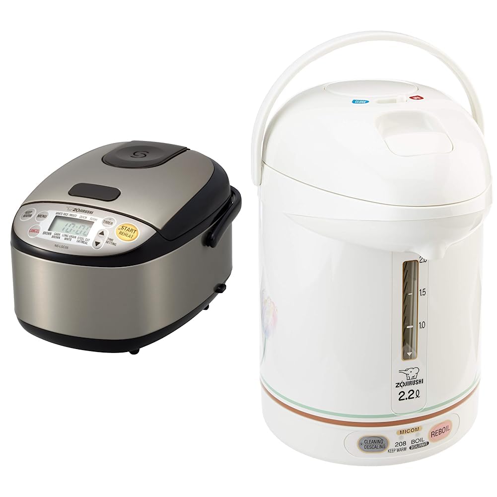 Zojirushi NS-LGC05XB Micom Rice Cooker & Warmer, 3-Cups (uncooked), Stainless Black
