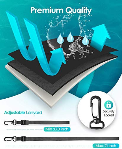 Hiearcool Waterproof Phone Pouch, Waterproof Phone Case for iPhone 15 14 13 12 Pro Max, IPX8 Cellphone Dry Bag Beach Cruise Ship Essentials 2Pack-8.3"