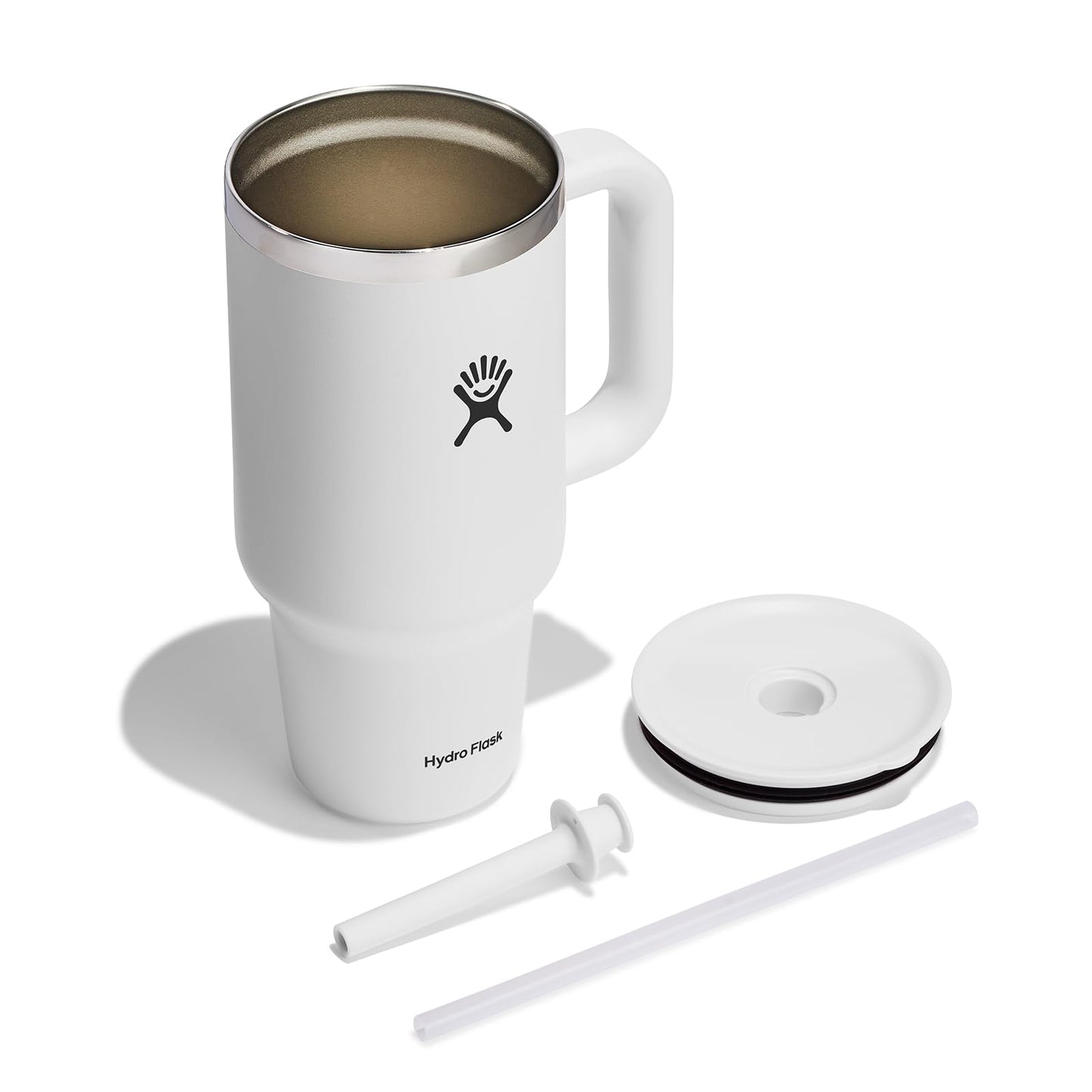 Hydro Flask All Around Travel Tumbler with Handle 32 Oz Trillium, Stainless Steel