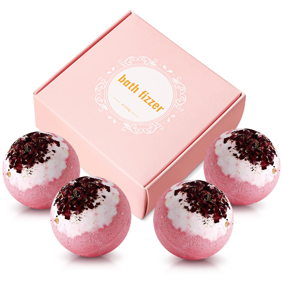 KASTU Bath Bombs Salt Balls,12 PCS Gift Set,Vanilla Menthol Rose Extract Essential Oils,Moisturizing Dry Skin,Fizzy Spa,Relaxing,Bubble Bath Bomb for Gifts Idea for Men Women