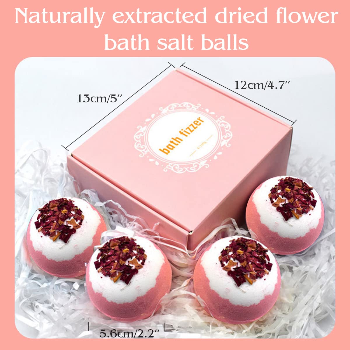 KASTU Bath Bombs Salt Balls,12 PCS Gift Set,Vanilla Menthol Rose Extract Essential Oils,Moisturizing Dry Skin,Fizzy Spa,Relaxing,Bubble Bath Bomb for Gifts Idea for Men Women