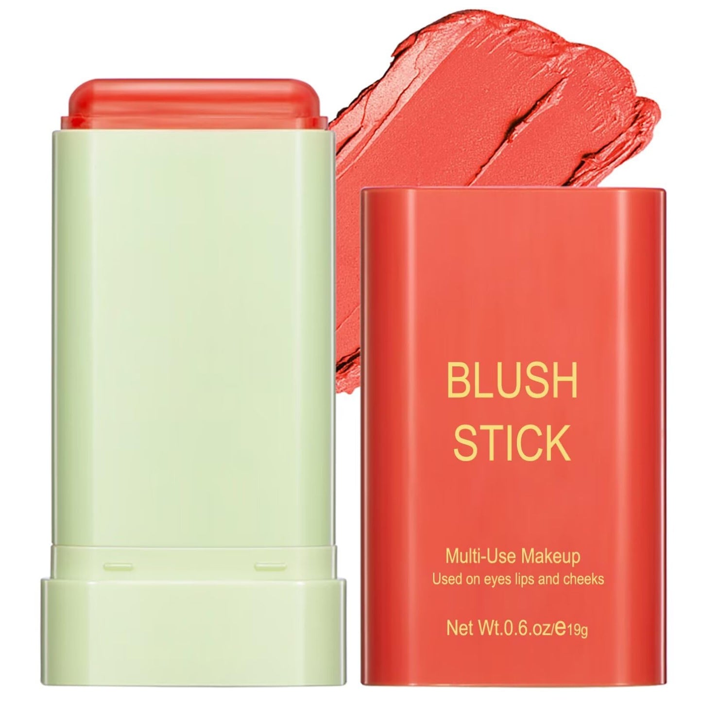 Multi-Use Makeup Blush Stick - Waterproof, Tinted Moisturizer for Eyes, Lips, Cheeks in Shy Pink
