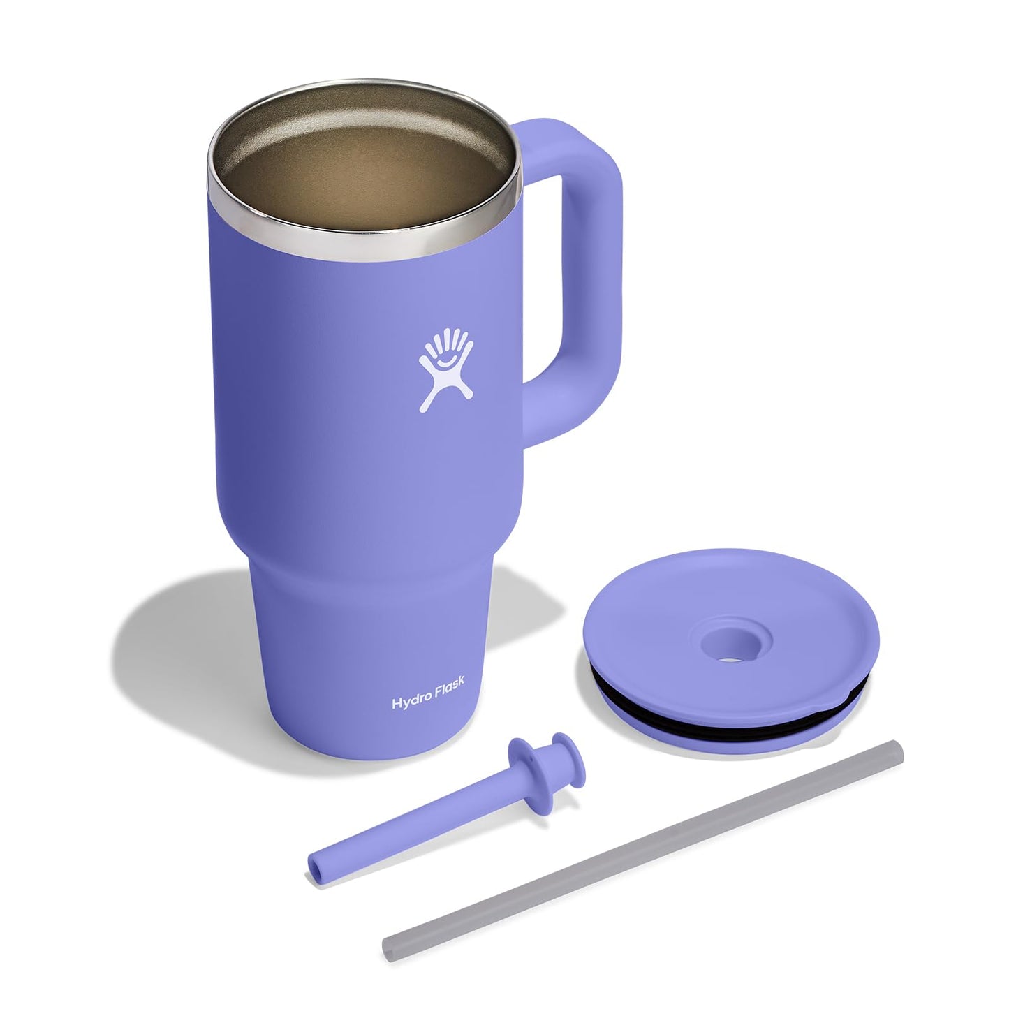 Hydro Flask All Around Travel Tumbler with Handle 32 Oz Trillium, Stainless Steel