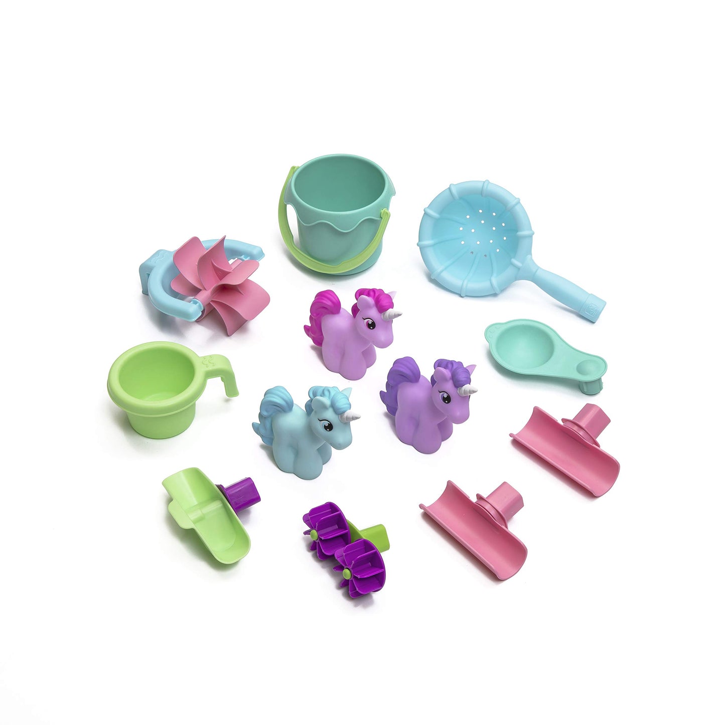 Step2 Rain Showers Splash Pond Toddler Water Table, Kids Water and Sand Activity Sensory Playset, Summer Outdoor Toys, 13 Piece Toy Accessories, For Toddles 1.5+ Years Old