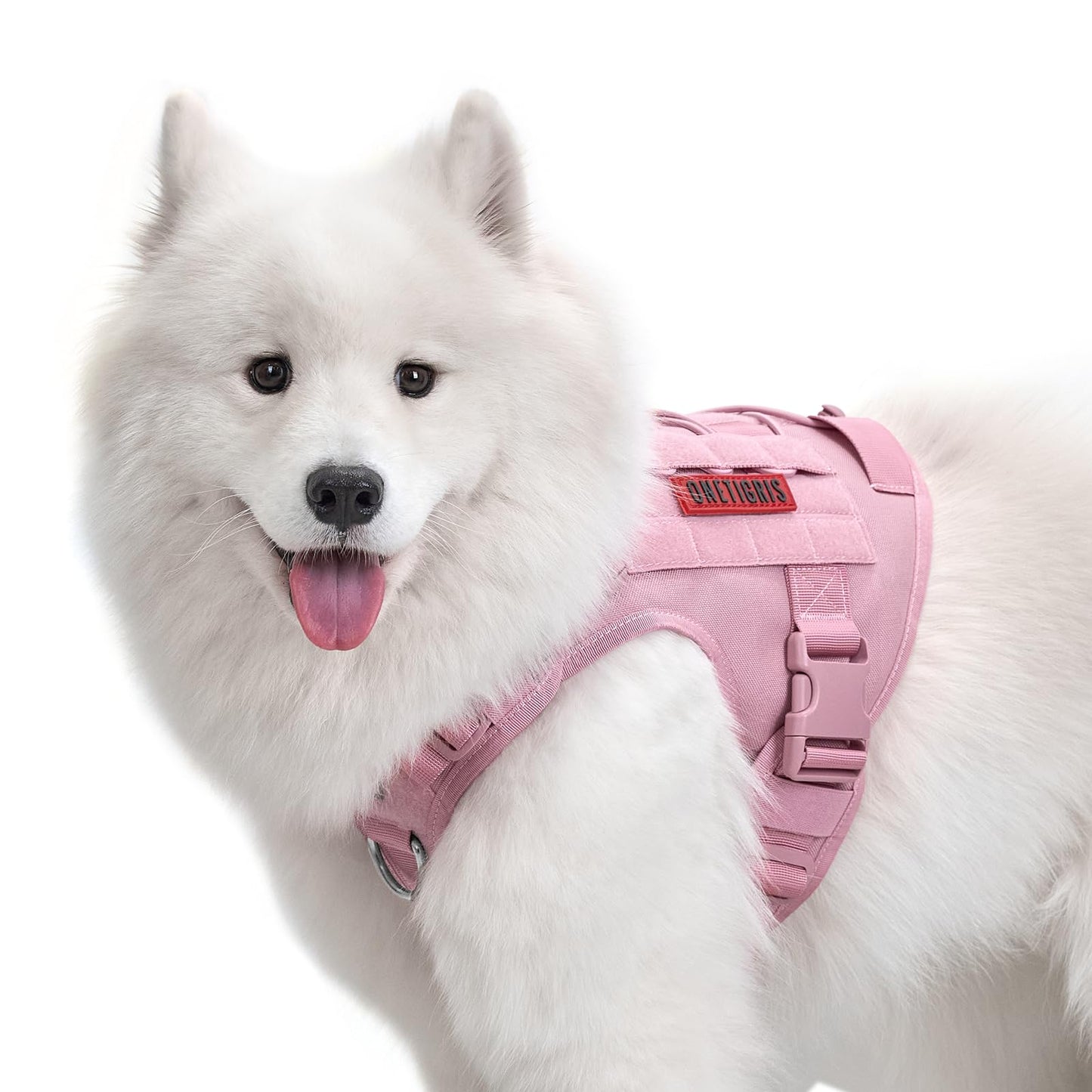 OneTigris Tactical Dog Harness - Fire Watcher Comfortable Patrol Vest (Black, Medium)