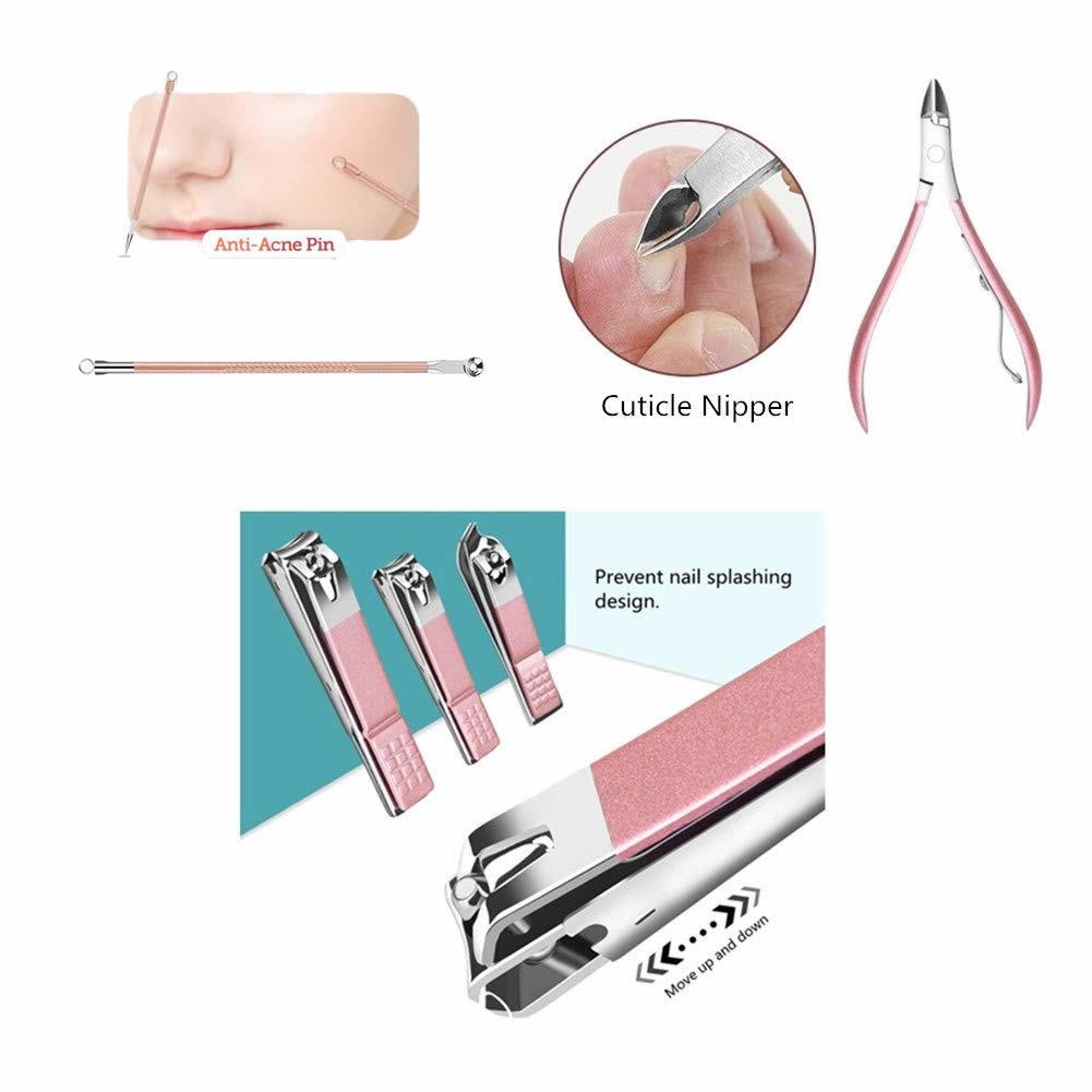 18PC Manicure Set ROSE GOLD ACCENTS