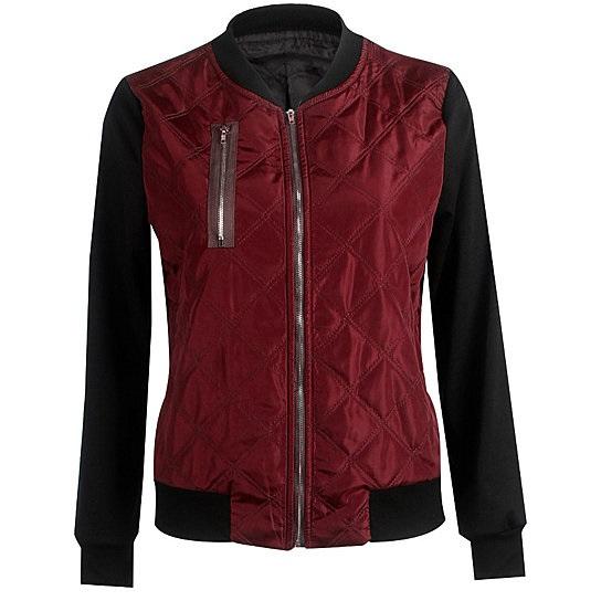 Bomber Jacket In Quilted Satin