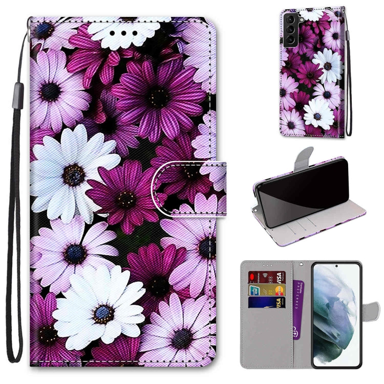 For Samsung Galaxy S22+ 5G Coloured Drawing Cross Texture Horizontal