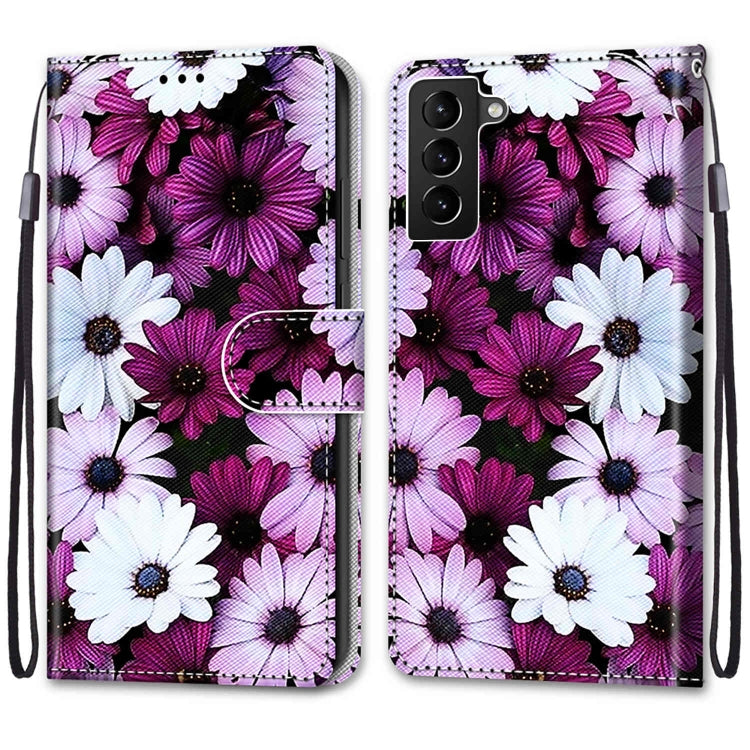 For Samsung Galaxy S22+ 5G Coloured Drawing Cross Texture Horizontal