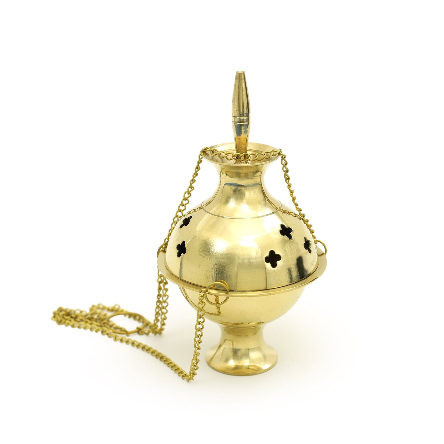 Hanging Brass Burner for cone incense and resins- 4", 6" and 8"
