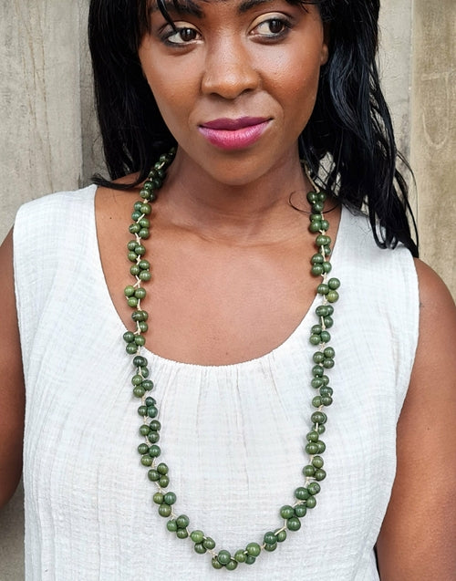 Acai Berry Long Necklace - Cool Colours