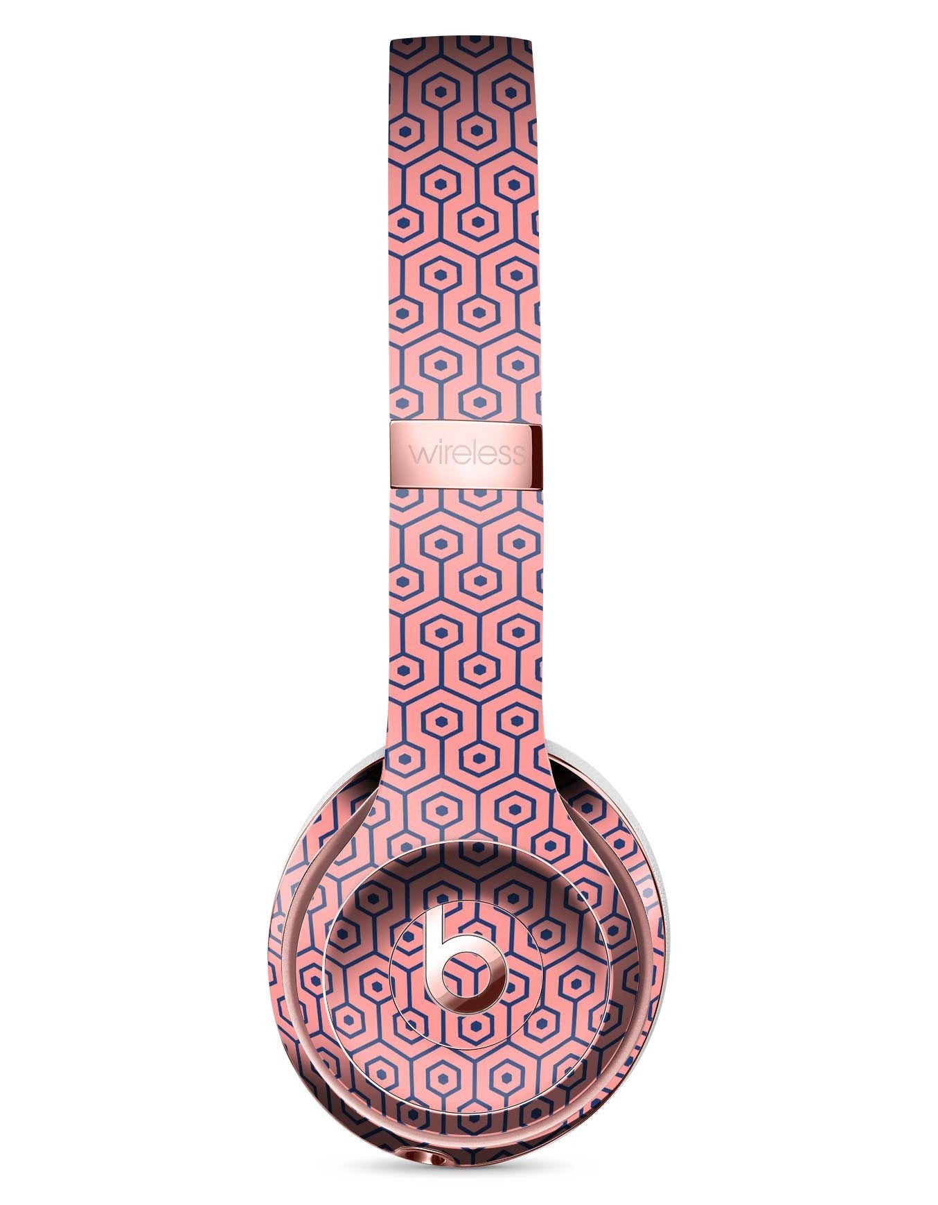Navy Cells Over Coral 2 Full-Body Skin Kit for the Beats by Dre Solo