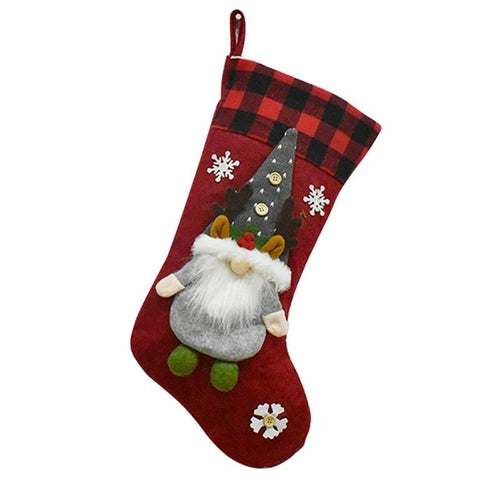 Santa Stockings Faceless Doll Stocking Candy Gift Bag