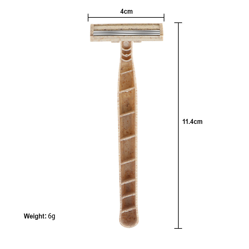 Pack Of 8 Eco Friendly Biodegradable Razor For Men&women,three Layer