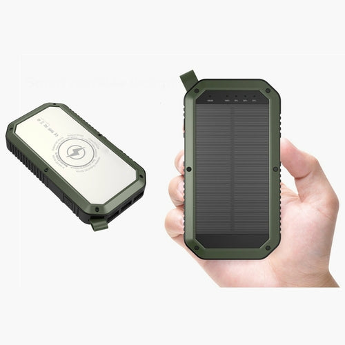 Solar Powered Waterproof LED Light 3 USB Ports Multi Charger 10,000 mAh