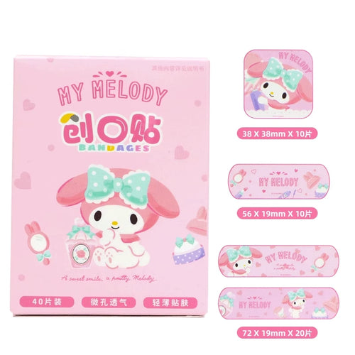 MINISO Kawaii Mikko Care Bears Waterproof Band-Aid 40Pcs Anime Sanrio
