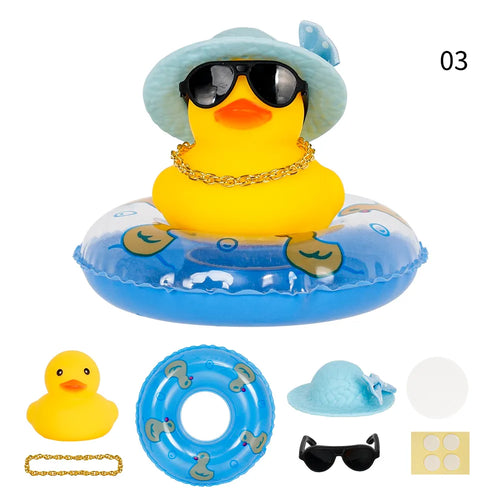 Car Duck Car Rubber Dashboard Decorations Ornament Yellow Duck with