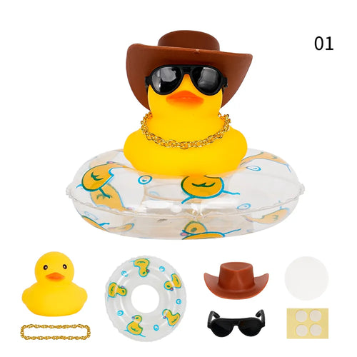 Car Duck Car Rubber Dashboard Decorations Ornament Yellow Duck with