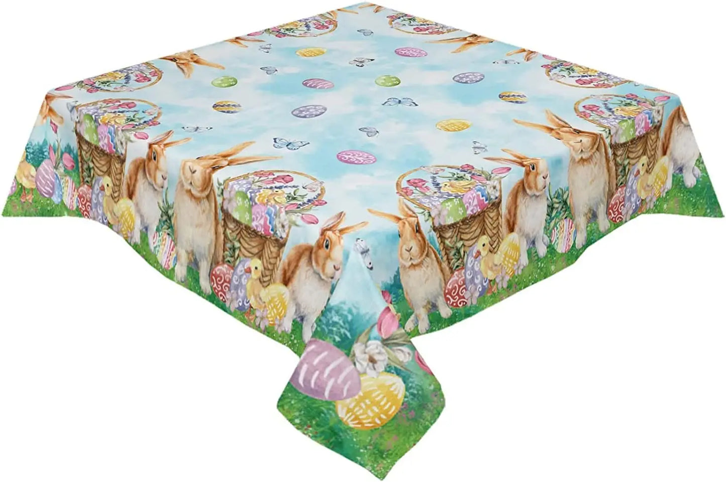 Easter Bunny Waterproof Tablecloth