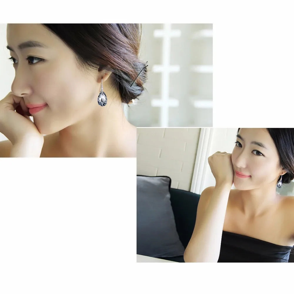 New 925 sterling silver 100% Original Crystal Earrings From Swarovski's