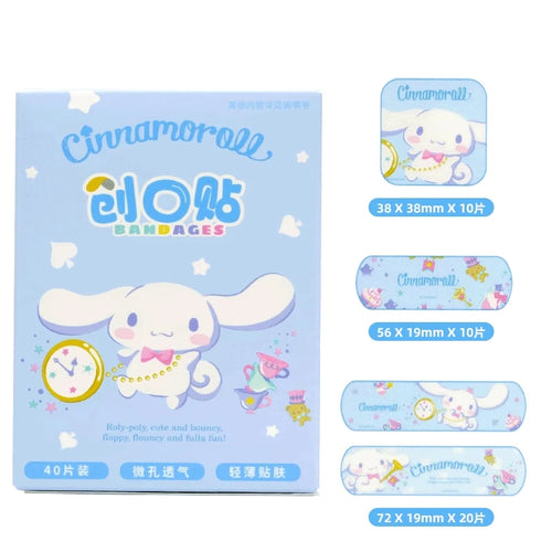 MINISO Kawaii Mikko Care Bears Waterproof Band-Aid 40Pcs Anime Sanrio