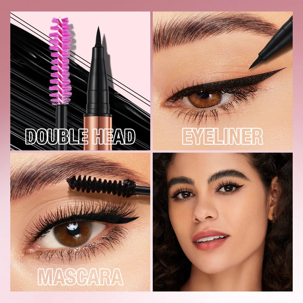 O.TWO.O 2 in 1 waterproof Long-lasting Mascara Eyeliner Pencil