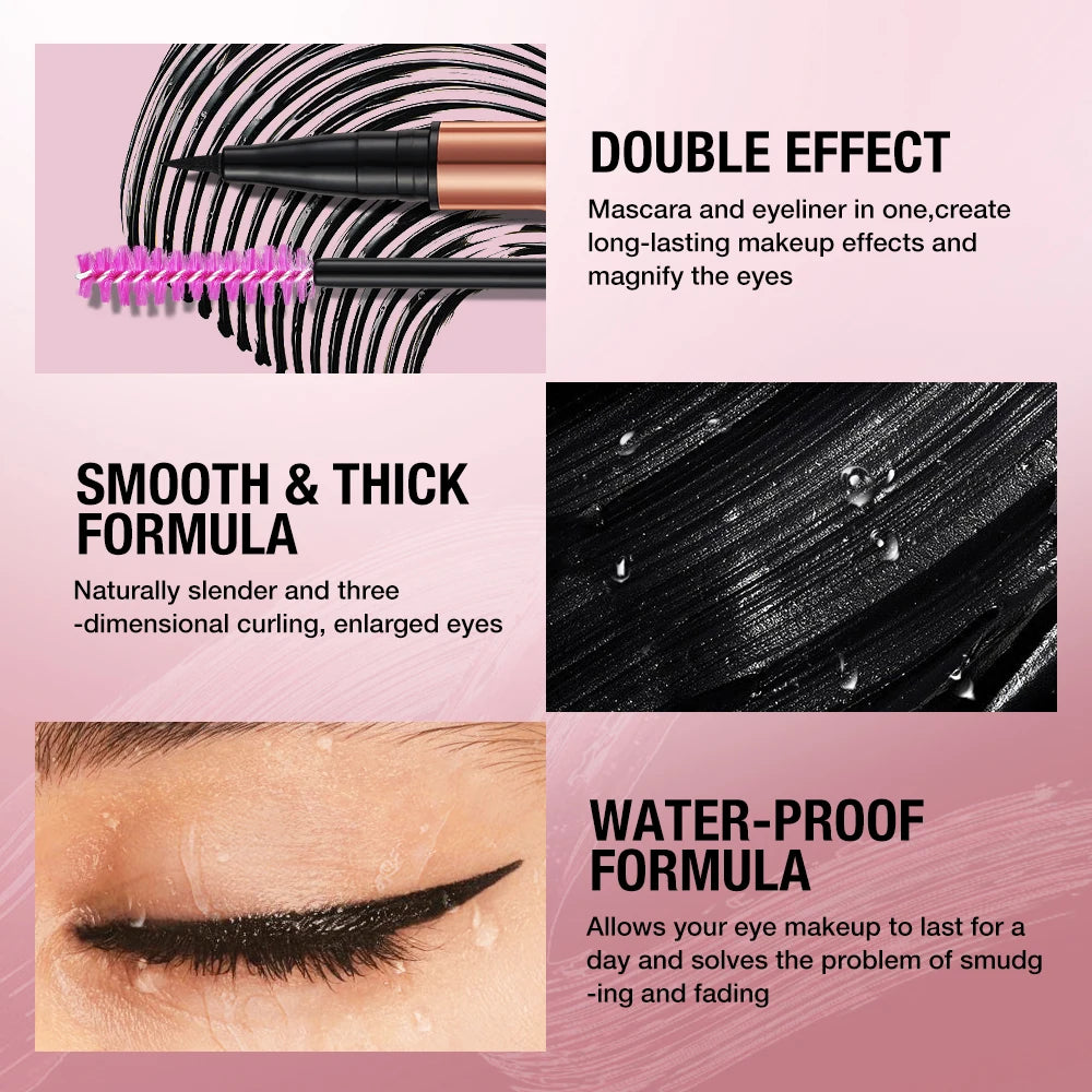 O.TWO.O 2 in 1 waterproof Long-lasting Mascara Eyeliner Pencil