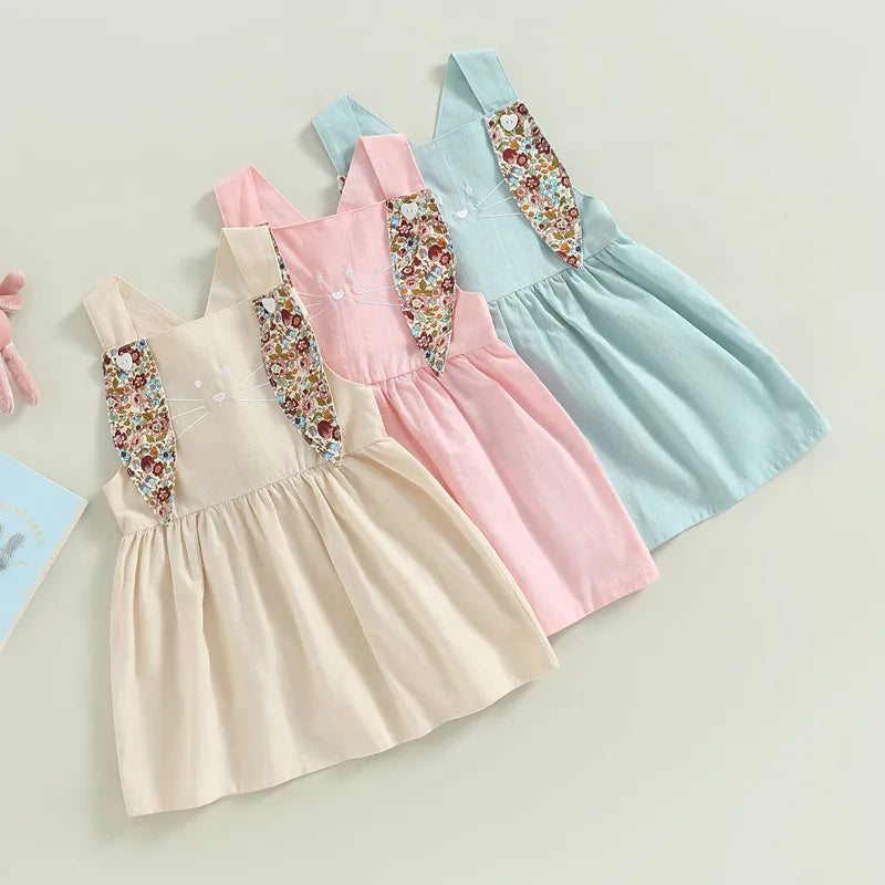 Easter Princess Toddler Kids Baby Girls Dress 1-4Years Floral Print