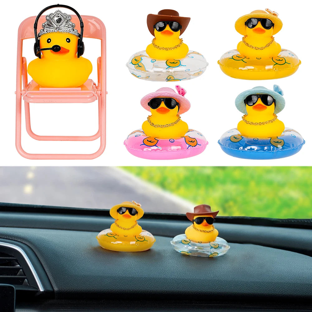 Car Duck Car Rubber Dashboard Decorations Ornament Yellow Duck with