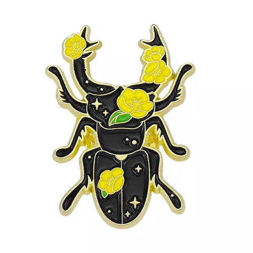 Floral Insects Enamel Pins Custom Nature Moth Cicada Scorpion