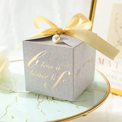 Exquisite Premium Square Gift Box Ribbon Wedding Party High Quality