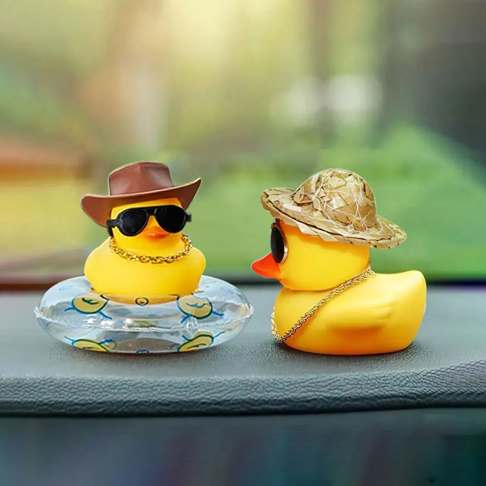Car Duck Car Rubber Dashboard Decorations Ornament Yellow Duck with