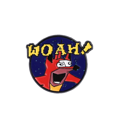 Anime Game Enamel Pin Cartoon Animal Wolf Character Brooch Badge Metal