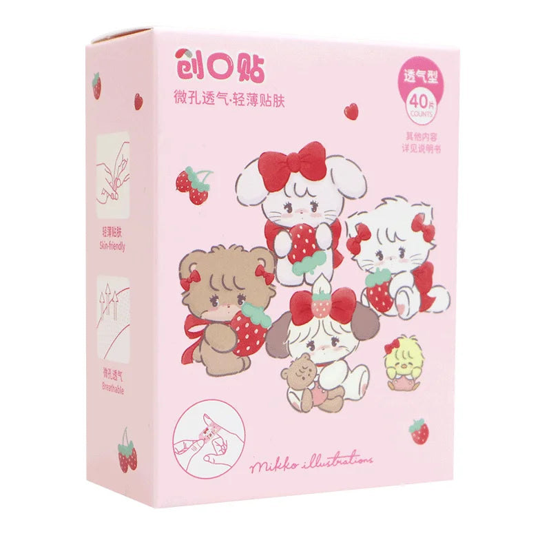 MINISO Kawaii Mikko Care Bears Waterproof Band-Aid 40Pcs Anime Sanrio