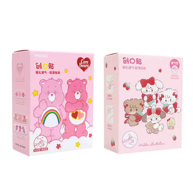 MINISO Kawaii Mikko Care Bears Waterproof Band-Aid 40Pcs Anime Sanrio