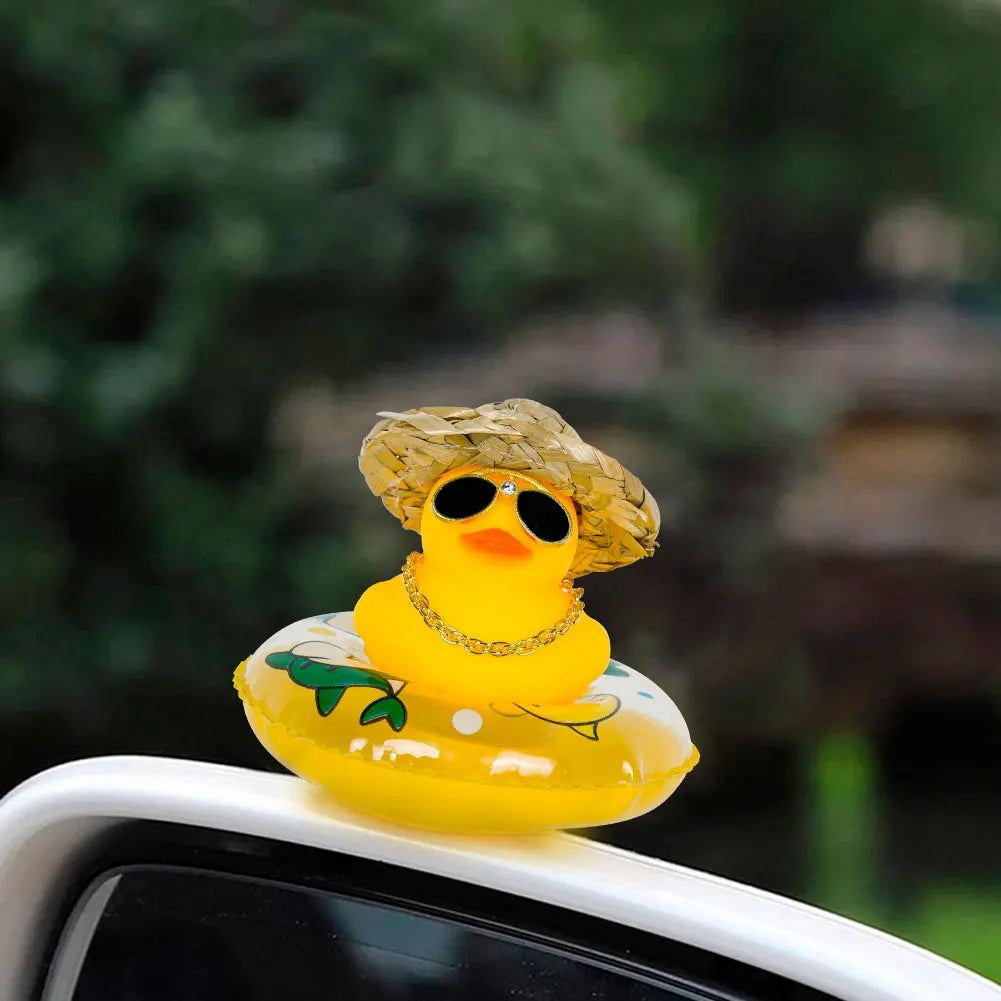 Car Duck Car Rubber Dashboard Decorations Ornament Yellow Duck with