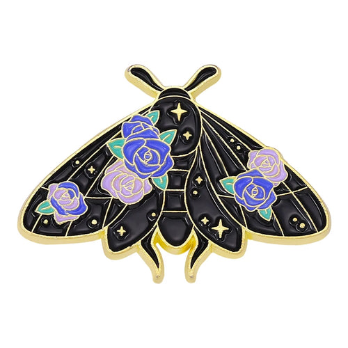 Floral Insects Enamel Pins Custom Nature Moth Cicada Scorpion