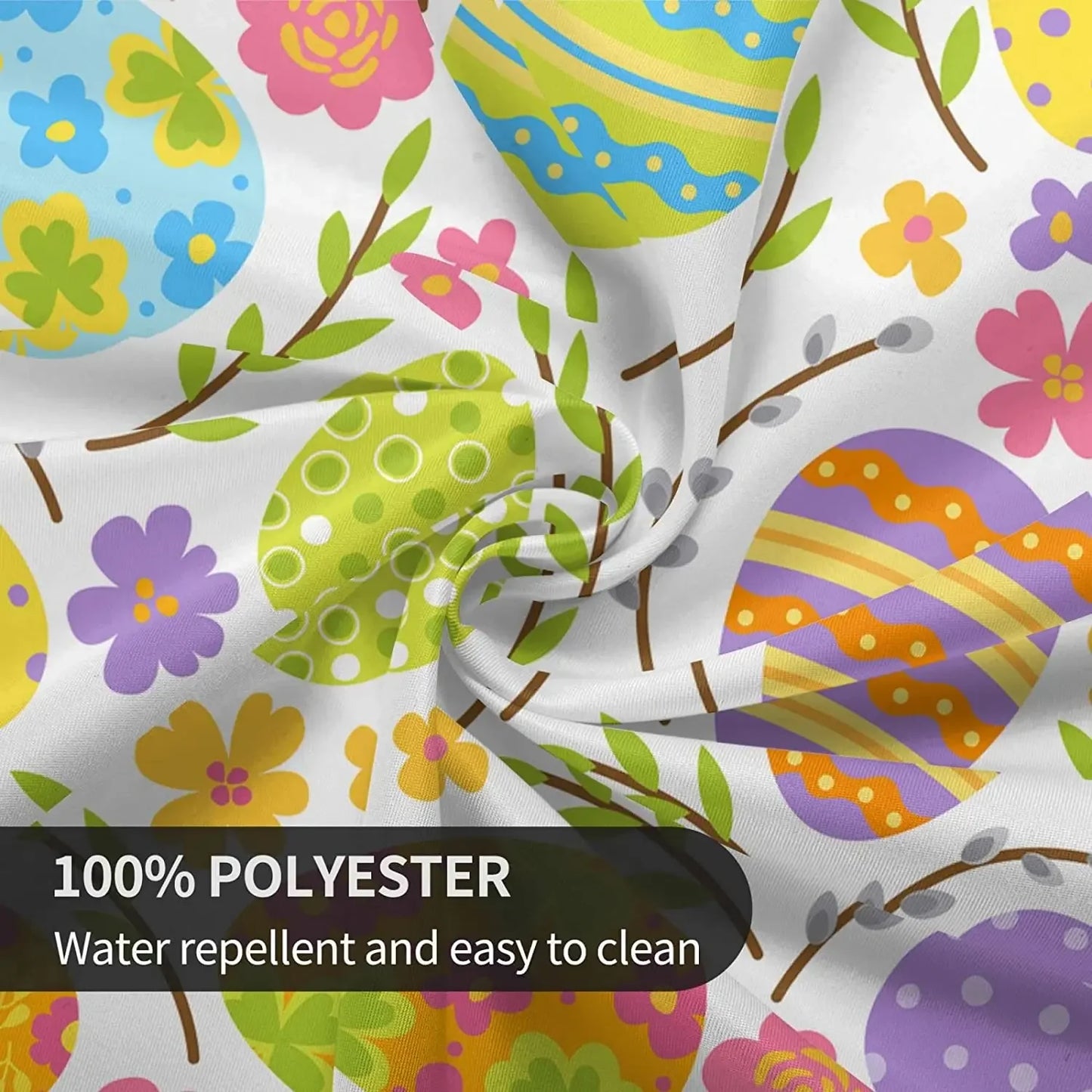 Easter Eggs Tablecloth Round 60 Inch