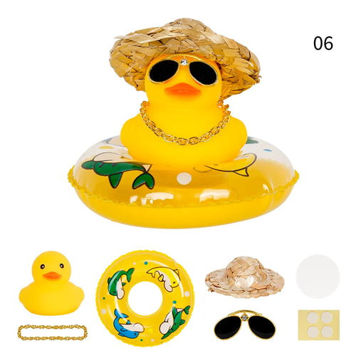 Car Duck Car Rubber Dashboard Decorations Ornament Yellow Duck with